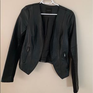 Dynamite Open-Front Leather Jacket